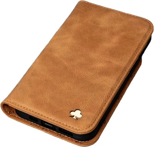 Vista 11 de Porter Riley - Funda de cuero para iPhone XR. Funda de piel auténtica premium con ranuras para tarjetas, soporte horizontal, marco duradero