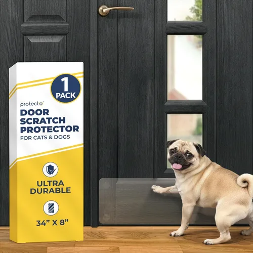 Vista 15 de PROTECTO Protector de Puerta de 18 x 12 pulgadas contra Arañazos de Perros – Protector contra Arañazos de Gatos y Perros para Uso Interior/Exterior
