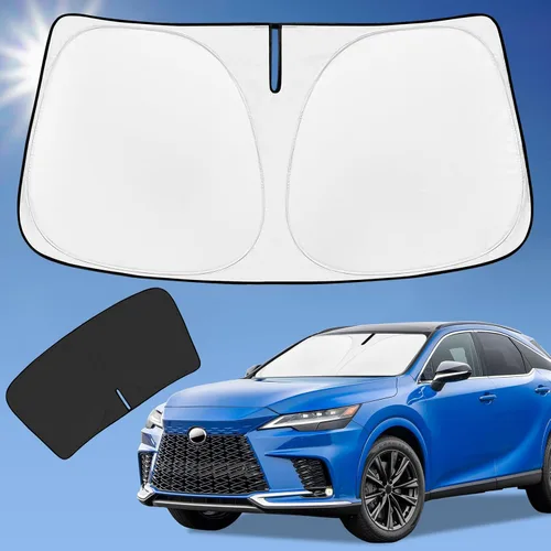 Vista 168 de Parasol de 2025 capas para parabrisas, ajuste personalizado, tela 240T, parasol retráctil que bloquea los rayos ultravioletas, accesorios