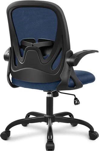 Vista 19 de Primy Silla de Oficina Ergonómica Silla de Escritorio con Reposabrazos Abatibles Silla de Escritorio Giratoria de Malla Transpirable