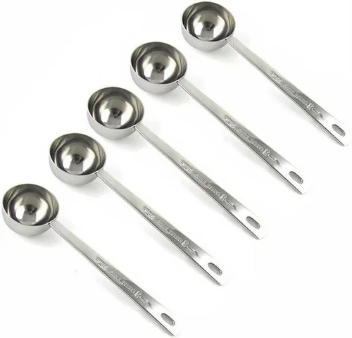 Vista 3 de Cuchara medidora de café de acero inoxidable de 1 cucharada, juego de 1