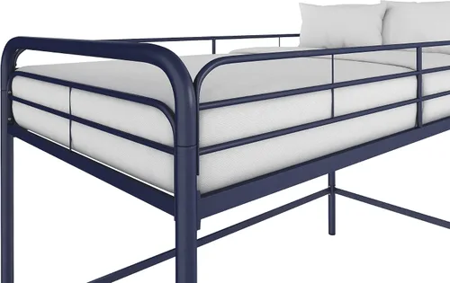 Vista 11 de DHP Jett Junior - Cama tipo loft de metal, tamaño individual, color azul marino