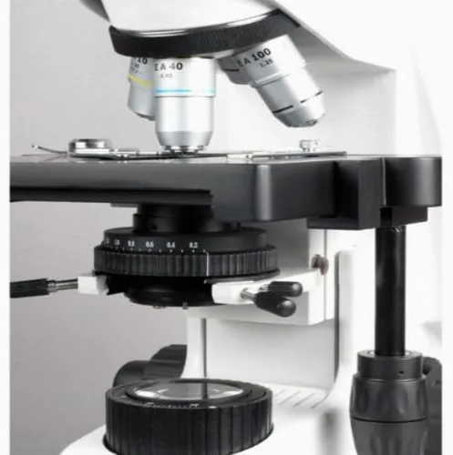 Vista 6 de AmScope Microscopio compuesto trinocular T690C-PL, aumento 40X-2500X, oculares de campo súper ancho WH10x y WH25x, objetivos acromáticos de plan
