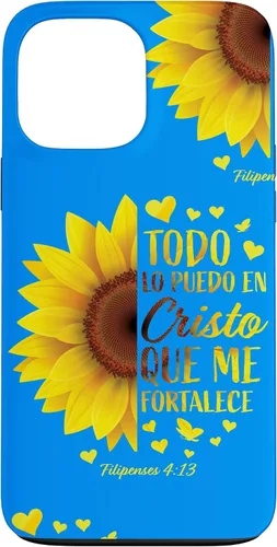Vista 24 de Christian Spanish Gift Women Religious Bible Verse Sunflower Case for iPhone 17