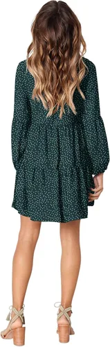 Vista 3 de Amoretu - Vestido tipo túnica de verano para mujer diseño informal holgado recto y acampanado con cuello en V