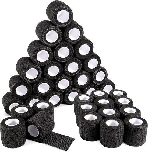 Vista 17 de 24 rollos de vendaje elástico autoadhesivo de 1 pulgada, vendaje cohesivo transpirable no tejido, envoltura veterinaria para perros, esguinces