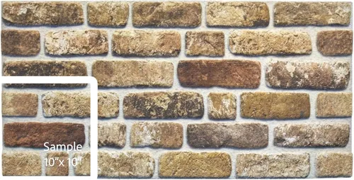 Vista 43 de Dundee Deco Paneles de pared 3D de ladrillo sintético, revestimiento, paneles de pared con aspecto de piedra roja y naranja, revestimiento de espuma