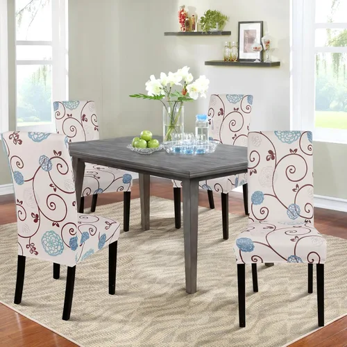 Vista 2 de SearchI Juego de 2 fundas elásticas para sillas Parsons de comedor, fundas elásticas con estampado de elastano, extraíbles, lavables, fundas