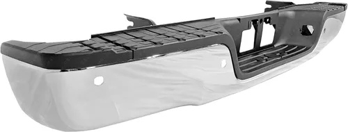 Vista 3 de BUMPER-KING Conjunto de parachoques trasero compatible con Toyota Tundra TO1103116 2007-2013 acero cromado con asistencia de estacionamiento