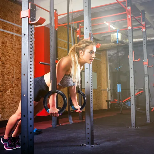 Vista 7 de PACEARTH Anillos de Gimnasia con Capacidad de 1100 libras con Correas de Hebilla Ajustables de 14.76 pies, Anillos de Ejercicio para Dominadas