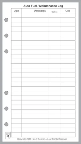 Vista 14 de Registro de Pagos/Gastos de Tamaño Personal y Registro de Cheques, Dimensionado y Perforado para Filofax Personal Notebook (9.4 cm x 17.1 cm)