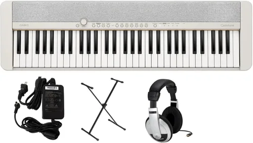 Vista 13 de Casio CT-S1 - Paquete educativo con soporte y software instructivo eMedia, adaptador de CA y auriculares, color rojo