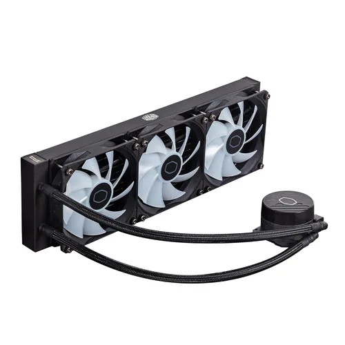 Vista 11 de Cooler Master MasterLiquid 360L Core 360mm, enfriador líquido de CPU AIO de bucle cerrado, sincronización ARGB, bomba de placa fría Gen S, PWM