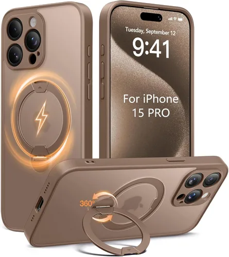 Vista 12 de Funda magnética mejorada para iPhone 14 Pro, soporte irrompible y magnético, protección de grado militar, funda para teléfono compatible