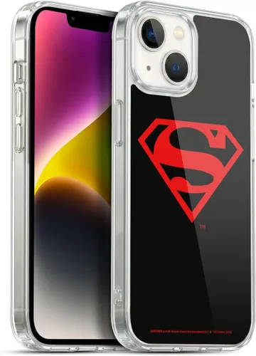 Vista 115 de Head Case Designs Funda de gel con logotipo negro y rojo de Superman DC Comics con licencia oficial [protección de grado militar] compatible