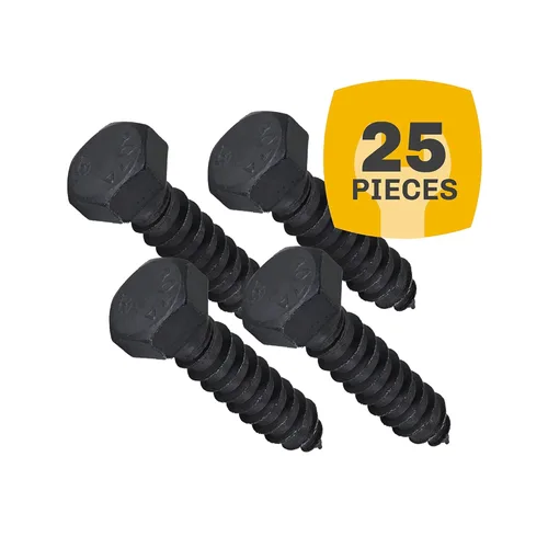 Vista 2 de 1/2" x 2", 25 piezas de pernos de retraso negros, BLAKOTE de cerámica a prueba de óxido de 4 capas, 2 veces protección de tornillos de retraso