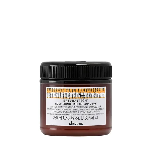 Davines Naturaltech - Paquete nutritivo para la construcción del cabello, reestructuración e hidratación para cabello seco y dañado, con queratina