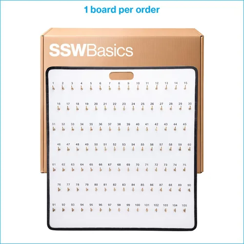 Vista 6 de SSWBasics Tablero para llaves con pestañas de cierre automático - 105 ganchos - 29 pulgadas de ancho x 31 pulgadas de largo