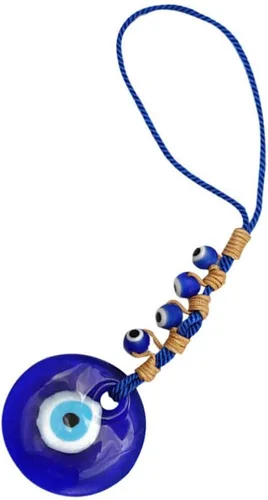 3pcs Devil's Eye Pendant Evil Eye Charm Blue Turkish Evil Eye Wall Hanging car Key Chain Light House Decorations for Home Key Accessory Devil Eye