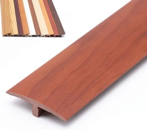 Vista 16 de Tira de transición de suelo de madera con moldura en T, flauta reductora de puerta para cocina, dormitorio, balcón, protector de borde de alfombra