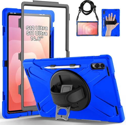 Vista 29 de Gerutek Funda para Samsung Galaxy Tab S6 Lite de 10.4 pulgadas 2024/2022/2020, funda protectora de cuerpo completo con protector de pantalla Negro