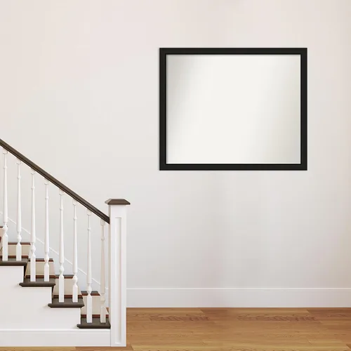 Vista 1179 de Amanti Art Black Bathroom Mirror for Over Sink, 27x49 Custom Made Black Museum Rectangle Vanity Mirror, Oversize Modern Wood Frame, Hangs