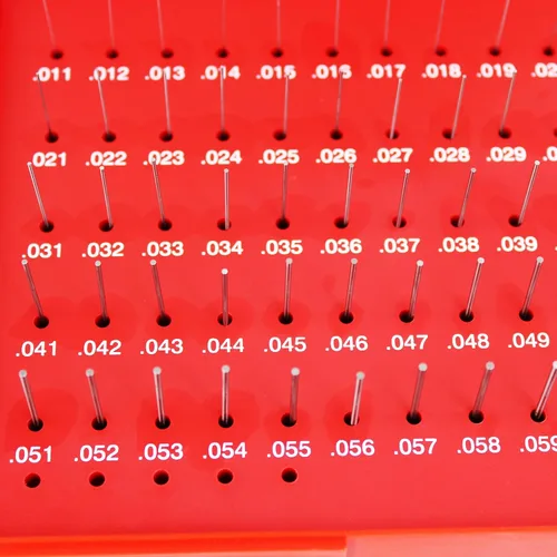 Vista 4 de HFS(R) Juego de calibradores de pernos de acero Minus con estuche 50 piezas (0,011-0,060")