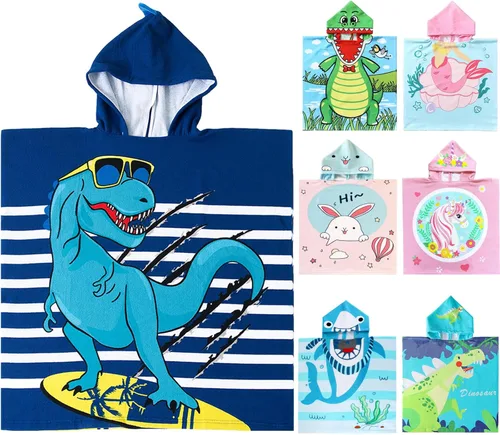Vista 8 de NovForth Toalla de Playa para Niños y Niñas, Envoltorio de Toalla de Baño con Capucha de Astronauta, Toalla de Piscina para Niños Pequeños