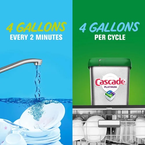 Vista 9 de Cascade Platinum Plus ActionPacs Cápsulas de detergente para lavavajillas, fresco, 14