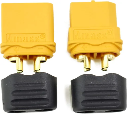 Vista 7 de SoloGood Amass - 10 pares de conectores de bala XT60H actualizado de XT60 funda hembra y macho chapado en oro para piezas RC