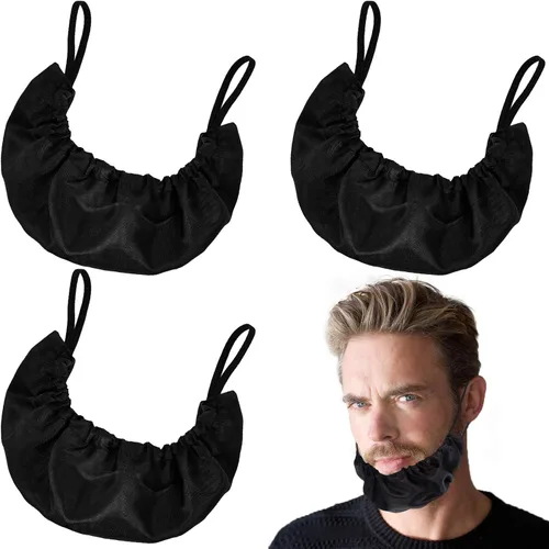 eBoot 3 Piezas Gorras de Barba Gorro de Barba para Hombres Bandana Cubiertas de Cabello Facial Gorros Protectores Ajustables Gorras de Gorro Regalo