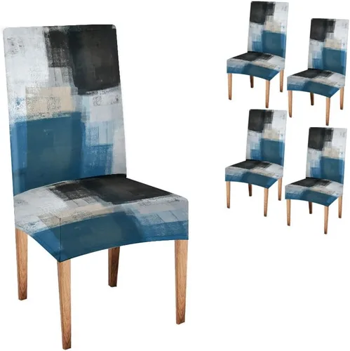 Vista 30 de CAPSCEOLL Juego de 4 fundas para sillas de comedor, color turquesa, turquesa, turquesa, turquesa, turquesa, verde azulado, fundas de asiento Parson