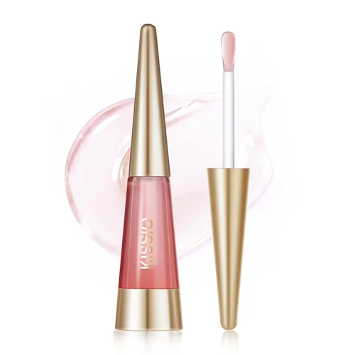 Vista 16 de KISSIO - Rellenador de labios, brillo labial con color, suero de labios con extractos de plantas, brillo hidratante para labios más voluminosos e