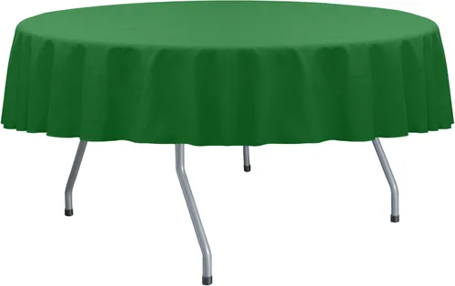 Vista 9 de ULTIMATE TEXTILE Cotton-Feel - Mantel redondo de comedor fino de 72 pulgadas, color verde salvia