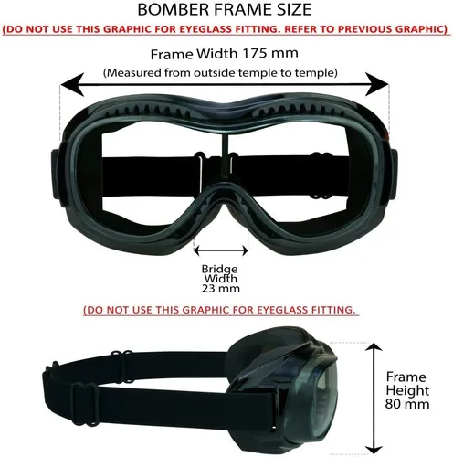 Vista 3 de Bikershades Gafas protectoras para gafas de moto, ciclismo, esquí, paracaidismo, trabajo al aire libre