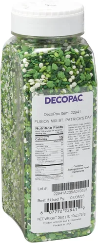 Vista 22 de DecoPac Rainbow Party Fusion Mix - Gránulos de caramelo en forma de 26 onzas en un recipiente de mano, decoraciones mágicas comestibles