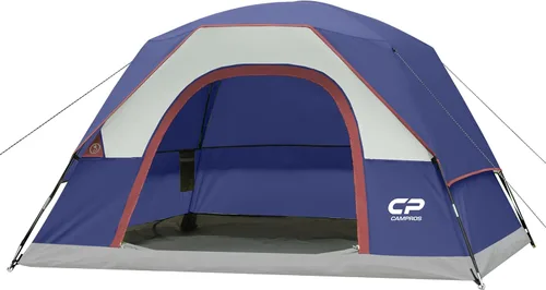Vista 25 de CAMPROS CP Tents for Camping 2/4/6 Person Tent Waterproof Windproof Double Layer Camping Tent, Easy Setup Dome Tent with Large Mesh Windows & Wider