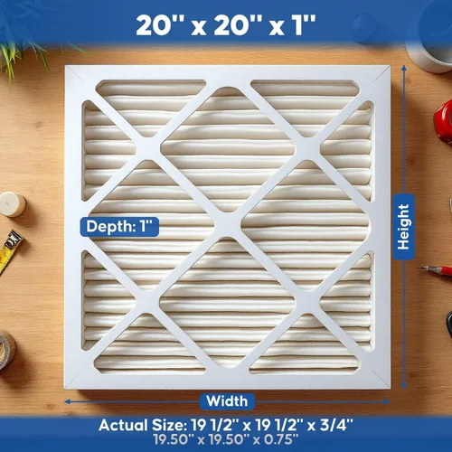 Vista 4 de Filtro de aire plisado MERV 8 de 24 x 30 x 1, 23 1/2 x 29 1/2 x 3/4 pulgadas, caja de 6