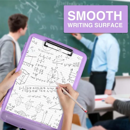 Vista 6 de Sooez - Sujetapapeles de documentos clínicos con almacenamiento, sujetapapeles de plástico resistente, de alta capacidad, con soporte para bolígrafo