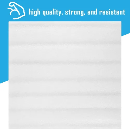 Vista 4 de Paquete de 100 hojas de espuma, DAT 12" x 12", 1/16" de grosor, material de amortiguación de envoltura de espuma, suministros de mudanza