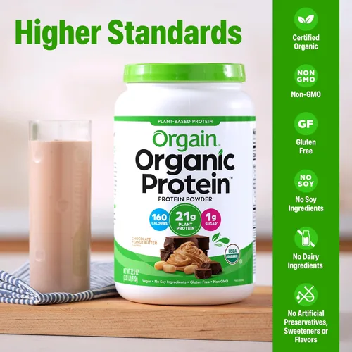 Vista 4 de Orgain Polvo de proteínas a base de plantas orgánicas, mantequilla