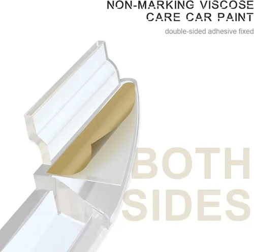 Vista 4 de 4 protectores de borde de puerta de automóvil, protectores de parachoques para puertas de automóvil, tira anticolisión, protector universal Negro