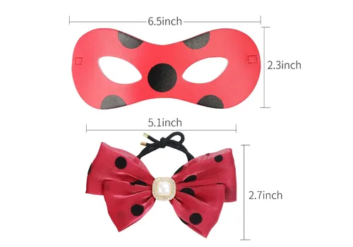 Vista 6 de DAZCOS Peluca de cosplay de anime para niñas y mujeres, cabello azul con parche y corbatines