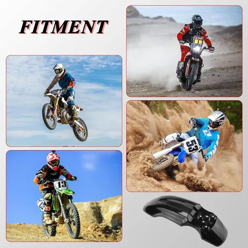 Vista 3 de Guardabarros de plástico para rueda delantera Tutti Soleil 01 CRF50 estilo 125CC Pit PRO Trail Dirt Bike Negro