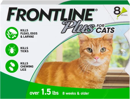 Vista 10 de FRONTLINE Plus Tratamiento de pulgas y garrapatas para gatos de más de 1.5 libras. 3 tratamientos