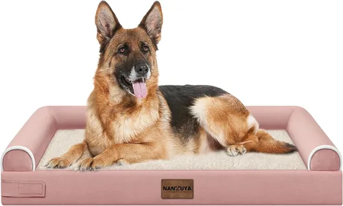 Vista 69 de NANUYA - Cama ortopédica para perros de tamaño mediano/grande, lavable: Camas con almohada para perros de tamaño mediano/grande, sofá de espuma