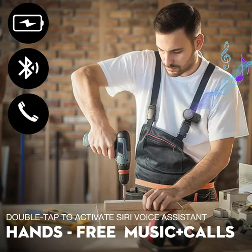 Vista 5 de Mini altavoz Bluetooth, altavoz portátil con clip con micrófonos integrados, música manos libres y llamadas para senderismo/ciclismo, altavoz