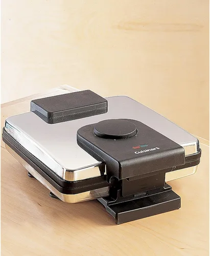Cuisinart WMB4A - Máquina de gofres belga de 4 rebanadas, acero inoxidable cepillado