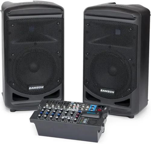 Vista 7 de Samson Expedition XP300 6" 2-Way 300W Sistema PA estéreo portátil todo en uno habilitado para Bluetooth