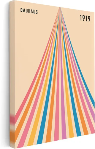 Vista 14 de Poster Master Bauhaus Canvas - Abstract Circles Print - Geometric Shapes Art - Mid Century Modern Design - Chic Boho Art - Colorful Living Room or